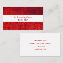 Tarjeta De Visita Textura de cosecha blanca y roja rusa