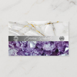 Tarjeta De Visita Textura de Cristal de Cuarzo de Amatista Púrpura M