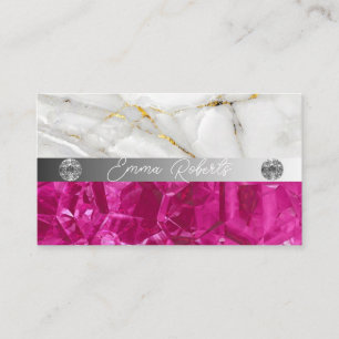 Tarjeta De Visita Textura de Cuarzo Cristal de Amatista Mineral