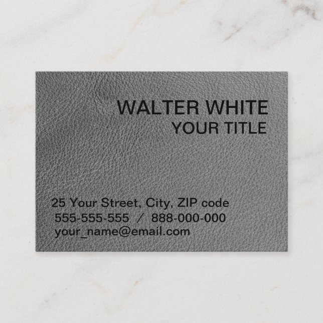 Tarjeta De Visita Textura de cuero (Anverso)
