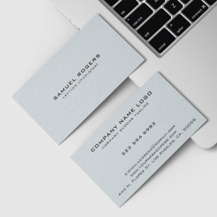 Tarjeta De Visita Textura de cuero blanco con texto personalizado