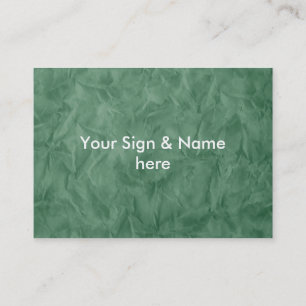 Tarjeta De Visita TEXTURA DE DOCUMENTO DE ANTECEDENTES - verde sucio