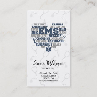 Tarjeta De Visita Textura de EMS Denim