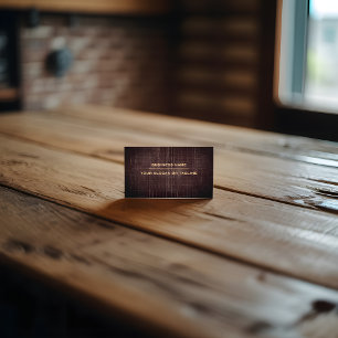 Tarjeta De Visita Textura de grano de madera Foto Construcción Minim