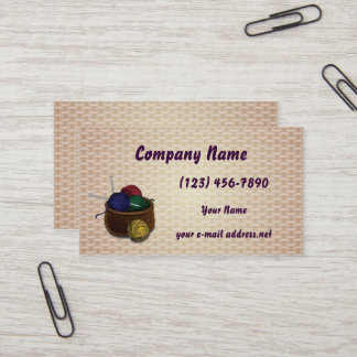 Tarjeta De Visita Textura de Kitting de la cesta del hilado