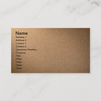Tarjeta De Visita Textura de la cartulina de Brown para el fondo