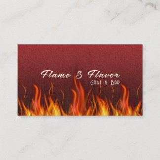 Tarjeta De Visita Textura de lava ardiente y llamas
