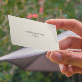 Tarjeta De Visita Textura de línea de crema ligera