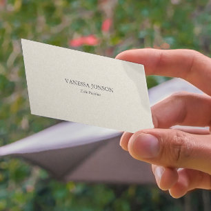 Tarjeta De Visita Textura de línea de crema ligera