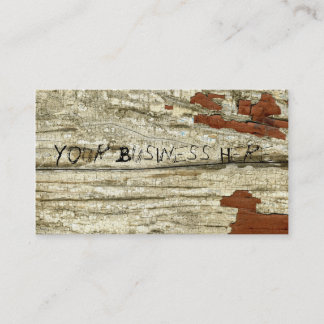 Tarjeta De Visita Textura de madera de grano recuperada Pintura de d