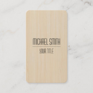 Tarjeta De Visita Textura de madera moderna profesional del grano
