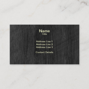Tarjeta De Visita Textura de madera negra