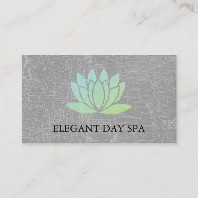 Tarjeta De Visita Textura de mármol de flores de Lotus (Anverso)