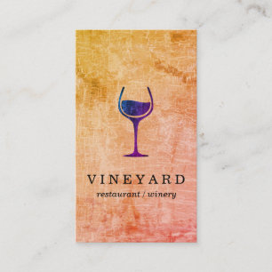 Tarjeta De Visita Textura de mármol de glamour con vidrio de vino