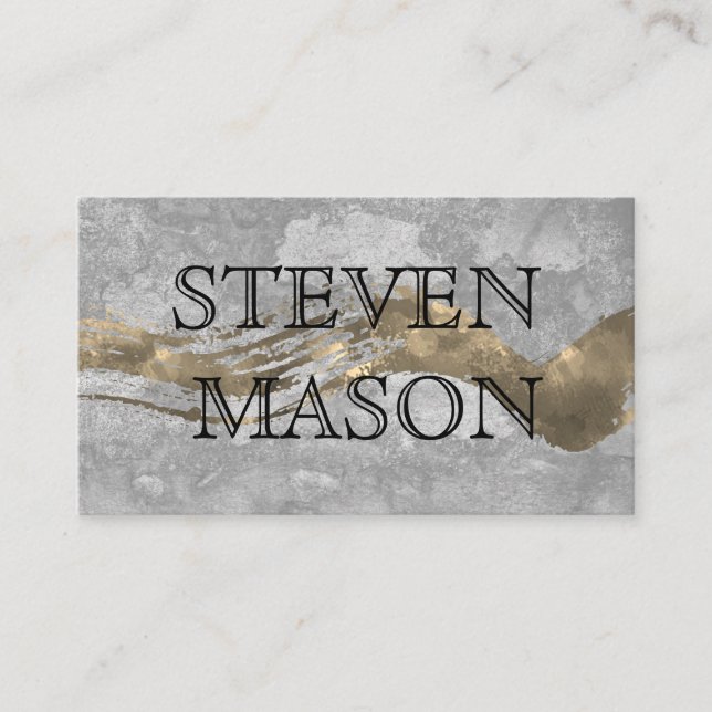 Tarjeta De Visita Textura de Moda elegante (Anverso)