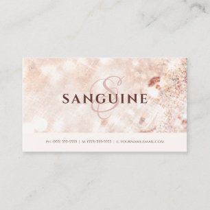 Tarjeta De Visita Textura de Monograma Sanguíneo Rosado