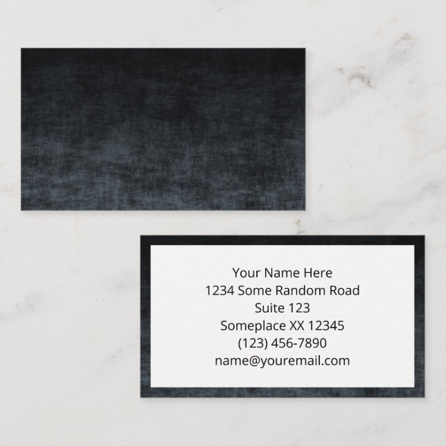 Tarjeta De Visita Textura de Ombre gris y negro (Anverso / Reverso)