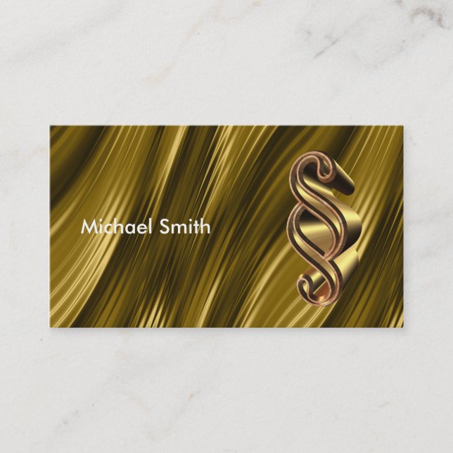 Tarjeta De Visita Textura de oro (Anverso)