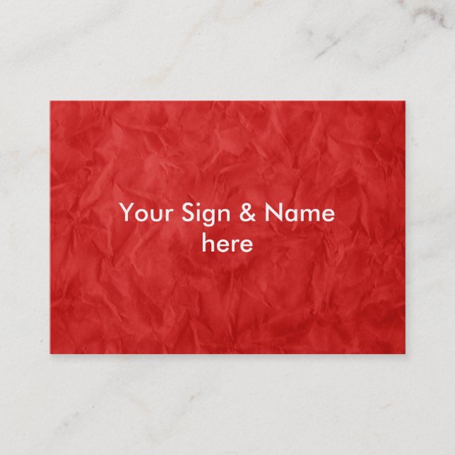 Tarjeta De Visita TEXTURA DE PAPEL DE FONDO - rojo sucio (Anverso)