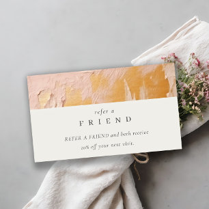 Tarjeta De Visita Textura de pintura al óleo rosa de Bush para refer