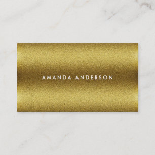Tarjeta De Visita Textura de Purpurina de oro minimalista