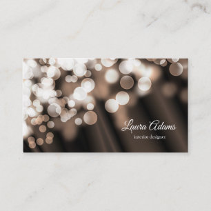 Tarjeta De Visita Textura de seda del estilo de Bokeh. Texto