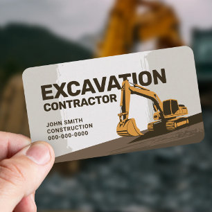 Tarjeta De Visita Textura de tierra - Contratista de excavación