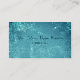 Tarjeta De Visita Textura de Viñette Verde Rústica Verde azulada Vin