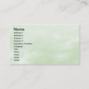 Tarjeta De Visita Textura del cielo - verde clara