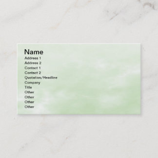 Tarjeta De Visita Textura del cielo - verde clara