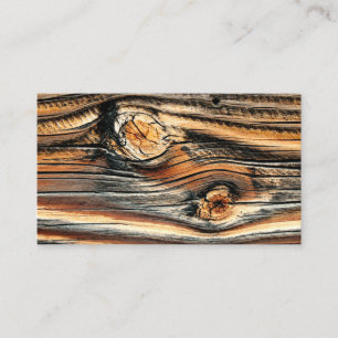 Tarjeta De Visita Textura del nudo de grano de madera