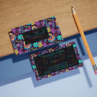 Tarjeta De Visita Textura del patrón de las camas de vidrio floral c