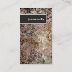 Tarjeta De Visita Textura elegante de la roca del Grunge de la