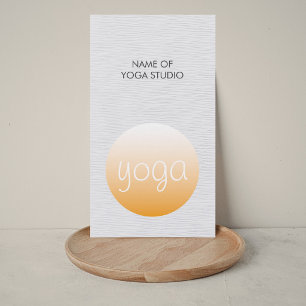 Tarjeta De Visita Textura elegante moderna blanca instructora de yog