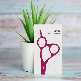 Tarjeta De Visita Textura elegante moderna de cabello blanco estilis