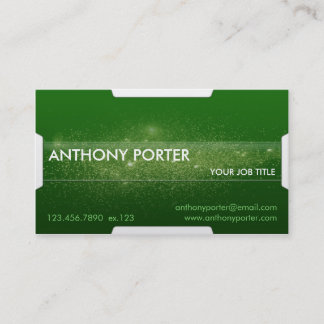 Tarjeta De Visita Textura estrellada - verde