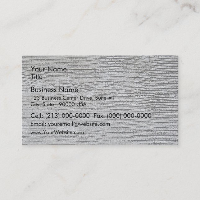 Tarjeta De Visita Textura gris áspera del muro de cemento con las (Anverso)