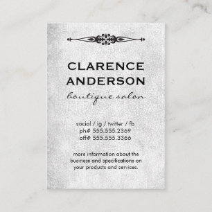 Tarjeta De Visita Textura gris de elemento orgánico