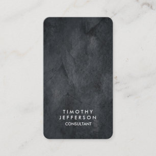 Tarjeta De Visita Textura gris de esquina redondeada Elegante modern