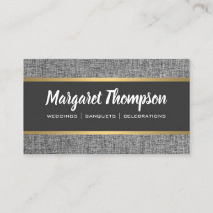 Tarjeta De Visita Textura gris   Metálico de oro
