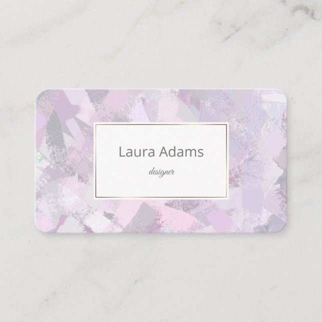 Tarjeta De Visita Textura impetuosa de los movimientos (Anverso)