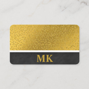 Tarjeta De Visita Textura lux y espectro de oro   Monograma