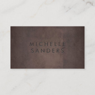 Tarjeta De Visita Textura marrón brillante   Fondo simple