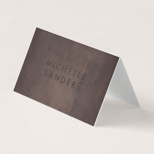Tarjeta De Visita Textura marrón brillante   Fondo simple