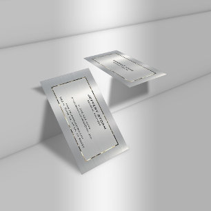 Tarjeta De Visita Textura metálica de pizarra gris de plata personal