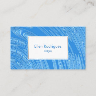 Tarjeta De Visita textura metálica de plata azul abstracta
