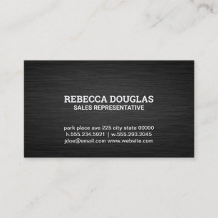Tarjeta De Visita Textura metálica oscura simple