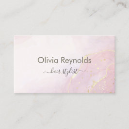 Tarjeta De Visita Textura moderna de mármol Minimalista Oro rosa