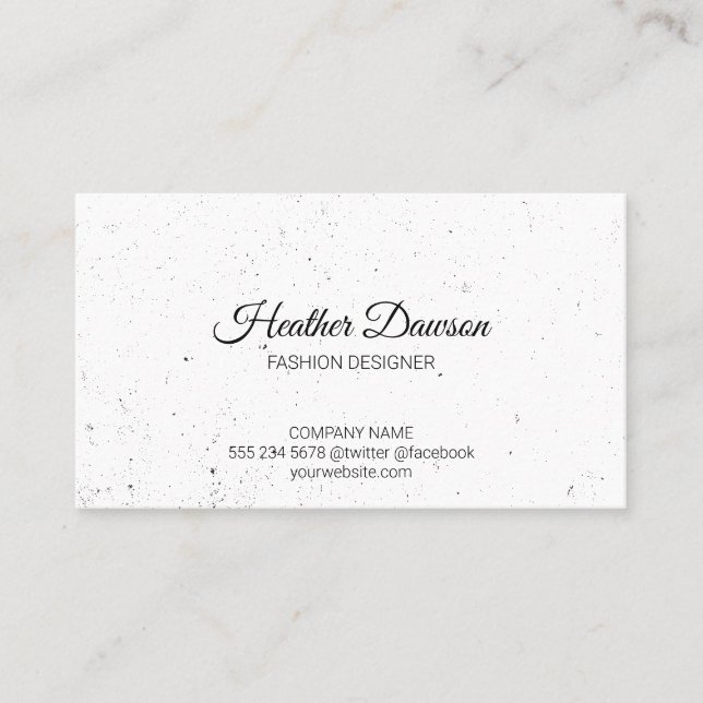 Tarjeta De Visita Textura | Moderno (Anverso)