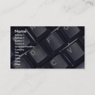 Tarjeta De Visita Textura negra del teclado
